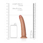 Fallo piccolo realistico anale vaginale con ventosa dildo slim 18 cm tan