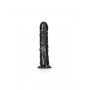 Fallo vaginale anale realistico Big con ventosa curved dildo 18 cm black