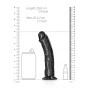 Fallo vaginale anale realistico Big con ventosa curved dildo 18 cm black