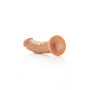 Fallo Big realistico con ventosa vaginale anale curved dildo 18 cm tan