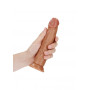 Fallo Big realistico con ventosa vaginale anale curved dildo 18 cm tan