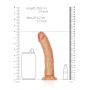 Fallo Big realistico con ventosa vaginale anale curved dildo 18 cm tan