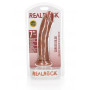 Fallo Big realistico con ventosa vaginale anale curved dildo 18 cm tan