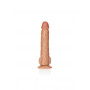 Fallo maxi realistico vaginale anale con ventosa e testicoli straight dildo 28 cm tan