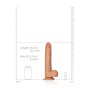 Fallo maxi realistico vaginale anale con ventosa e testicoli straight dildo 28 cm tan