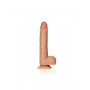 Fallo maxi realistico vaginale anale con ventosa e testicoli straight dildo 28 cm tan