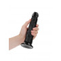 Fallo grande anale vaginale realistico con ventosa curved dildo 20.5 cm black