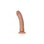 Fallo realistico grande vaginale anale con ventosa curved dildo 20.5 cm tan