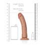 Fallo realistico grande vaginale anale con ventosa curved dildo 20.5 cm tan