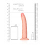 Fallo realistico maxi con ventosa vaginale anale slim dildo 20.5 cm pink