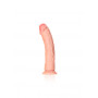 Fallo enorme realistico con ventosa vaginale anale curved dildo 23 cm pink