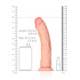 Fallo enorme realistico con ventosa vaginale anale curved dildo 23 cm pink