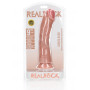 Fallo enorme realistico con ventosa vaginale anale curved dildo 23 cm pink