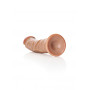 Fallo realistico enorme vaginale anale con ventosa curved dildo 23 cm tan