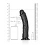 Fallo vaginale anale realistico con ventosa enorme curved dildo 23 cm black