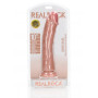 Fallo vaginale enorme realistico anale con ventosa curved dildo 25.5 cm pink