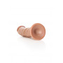 Fallo BIG anale vaginale con ventosa enorme realistico curved dildo 25.5 cm tan