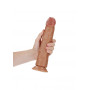 Fallo BIG anale vaginale con ventosa enorme realistico curved dildo 25.5 cm tan