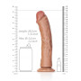 Fallo BIG anale vaginale con ventosa enorme realistico curved dildo 25.5 cm tan