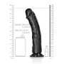 Fallo enorme vaginale anale con ventosa realistico curved dildo 25.5 cm black