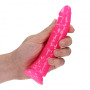 Dildo piccolo con ventosa realistico anale vaginale Slim Dildo Suction Cup glow in the dark pink