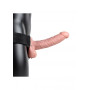 Dildo cavo vaginale anale fallo realistico indossabile Hollow Strap-on with Balls - 7'' / 18 cm - Flesh