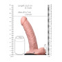 Dildo cavo vaginale anale fallo realistico indossabile Hollow Strap-on with Balls - 7'' / 18 cm - Flesh