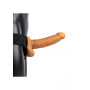 Dildo realistico vaginale cavo fallo anale indossabile Hollow Strap-on with Balls - 7'' / 18 cm - Tan