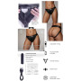 Slip con vibrazione imbracatura Vibrating Strap-on Panty Harness Open Back Black