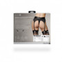 Slip con vibrazione e reggicalze mutanda  Vibrating Strap-on Thong, Adjustable Garters Black