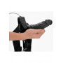 vibratore realistico anale dildo vaginale vibrante cavo indossabile vibrating hollow strap on no balls 8 20.5 cm black