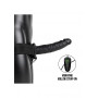 vibratore realistico anale dildo vaginale vibrante cavo indossabile vibrating hollow strap on no balls 8 20.5 cm black