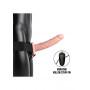 Vibratore realistico vaginale cavo dildo vibrante anale indossabile Vibrating Hollow Strap-on No Balls - 8'' / 20,5 cm - Flesh