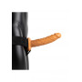 Vibratore cavo indossabile Vibrating Hollow Strap-on No Balls - 8'' / 20,5 cm - Tan