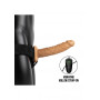 Vibratore cavo indossabile Vibrating Hollow Strap-on No Balls - 8'' / 20,5 cm - Tan