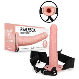 Dildo anale cavo fallo realistico vaginale indossabile Hollow Strap-on without Balls - 10'' / 24,5 cm - Flesh