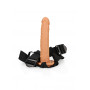 Dildo realistico cavo fallo vaginale anale indossabile Hollow Strap-on without Balls - 10'' / 24,5 cm - Tan