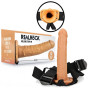 Dildo realistico cavo fallo vaginale anale indossabile Hollow Strap-on without Balls - 10'' / 24,5 cm - Tan