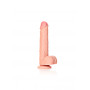 Fallo realistico anale vaginale XXL con ventosa e testicoli straight dildo 9" rosa