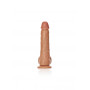 Fallo grande vaginale anale realistico con ventosa e testicoli straight dildo 9" tan