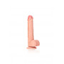 Fallo XXL realistico grande con ventosa e testicoli vaginale anale Straight dildo 10" rosa