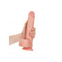 Fallo realistico maxi vaginale anale con ventosa e testicoli straight dildo 28 cm rosa