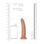 Fallo piccolo con ventosa realistico vaginale anale slim dildo 15.5 cm tan