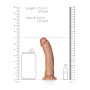 Fallo realistico piccolo grosso anale vaginale con ventosa curved dildo 15.5 cm tan