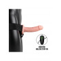 Vibratore cavo indossabile dildo realistico vibrante vaginale anale Vibrating Hollow Strap-on No Balls - 6'' / 15,5 cm - Flesh