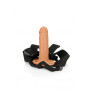 Dildo vaginale realistico fallo anale cavo indossabile Hollow Strap-on without Balls - 6'' / 15,5 cm - Tan