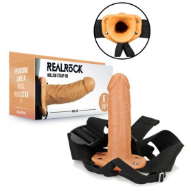 Dildo vaginale realistico fallo anale cavo indossabile Hollow Strap-on without Balls - 6'' / 15,5 cm - Tan