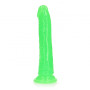 Dildo vaginale anale con ventosa realistico Slim Dildo Suction Cup glow in the dark