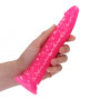 Dildo grande con ventosa anale vaginale realistico Slim Dildo Suction Cup glow in the dark pink