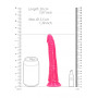 Dildo grande con ventosa anale vaginale realistico Slim Dildo Suction Cup glow in the dark pink